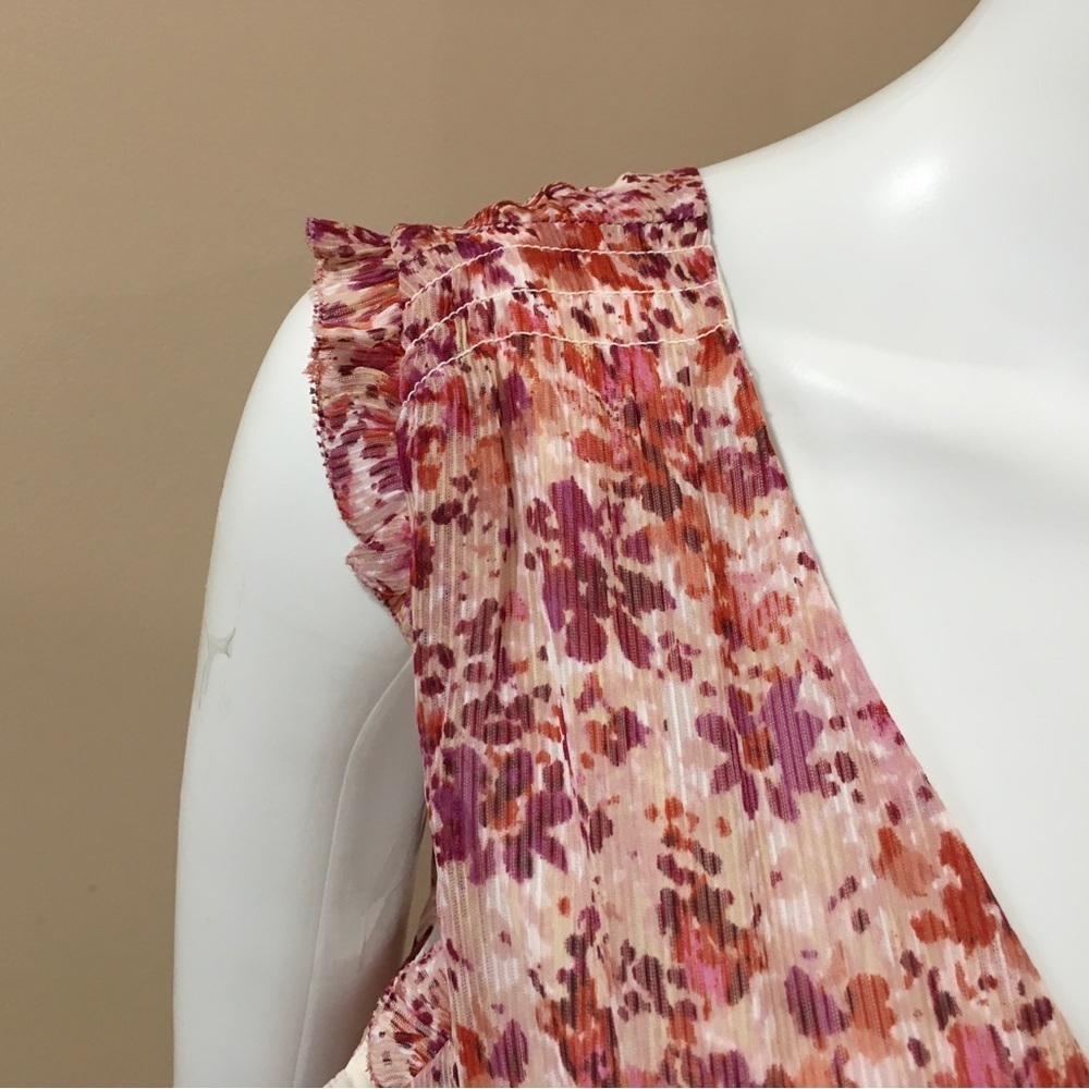 Banana Republic Long Maxi Dress Women Tall 10 Floral Print Elastic Waist New - Picture 4 of 7